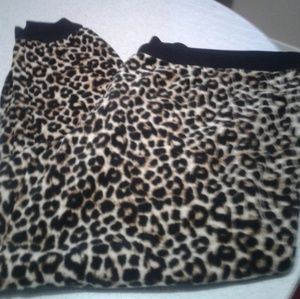 Plus size Joe boxer fleece leopard lounge pants 3x